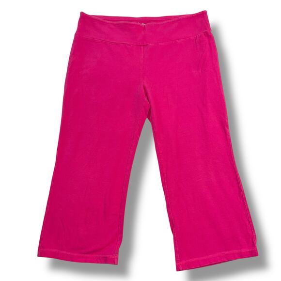 Tranquility Womens Capri Sweatpants Loungewear Stretch Bright Pink XL - Picture 1 of 6